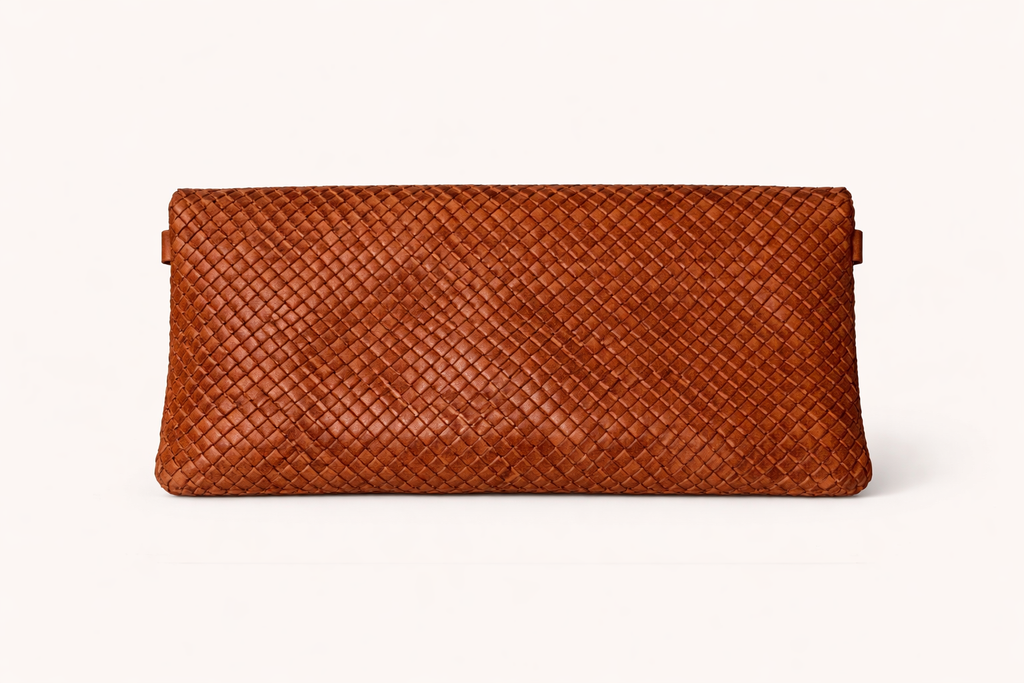 Marrakech Heritage Woven Leather Clutch